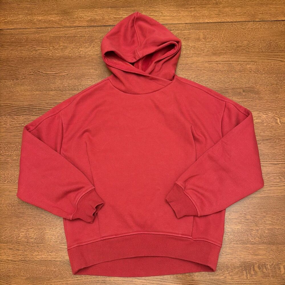 Womens S Athleta hoodie Sweatshirt Red Pocket